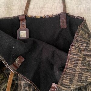 Fendi Men’s Brown Monogram Tote with Black Interior